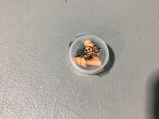 Tri- Face Ear Plugs with case keychain