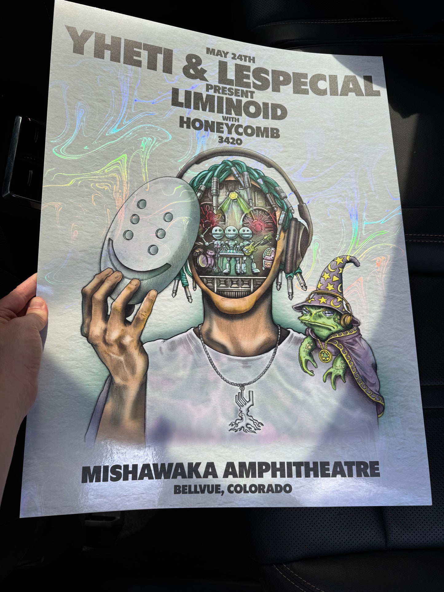 Yheti x lespecial: LIMINOID Mishawaka Screenprint LE50 White Swirl Foil