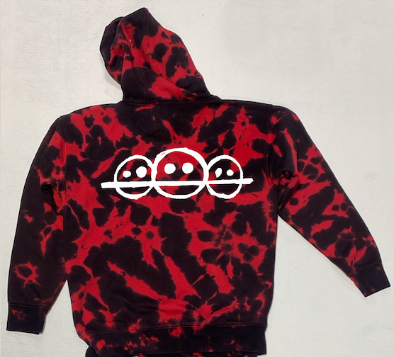 Black & Red Tie Dye Hoodie