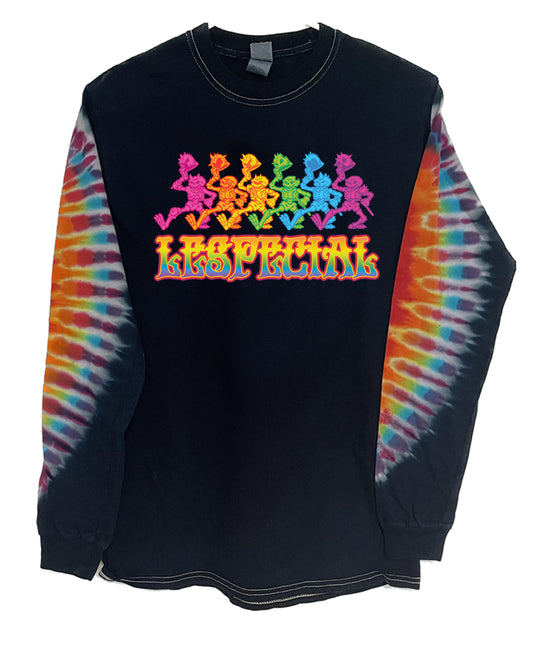 Dancing Skeleton - Custom Tie Dye Longsleeves