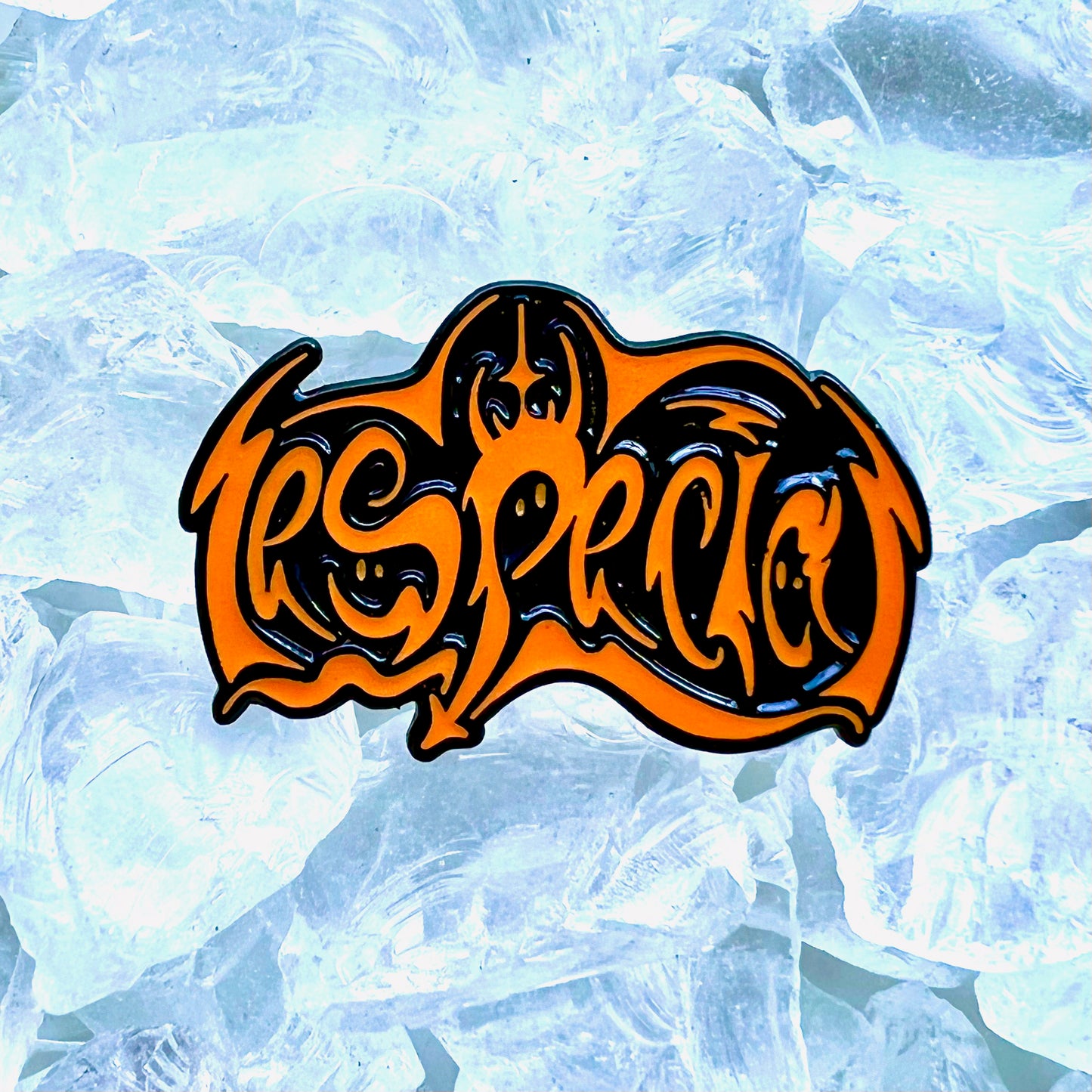 Devil Logo Pin - Orange