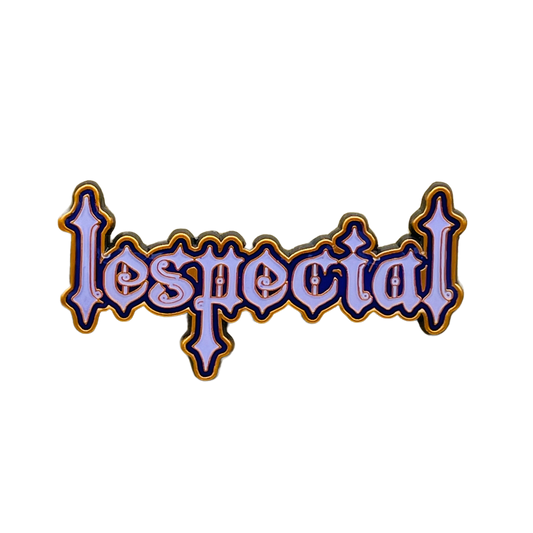 Gothic Logo Pin - Copper Metal / Violet (Glow)