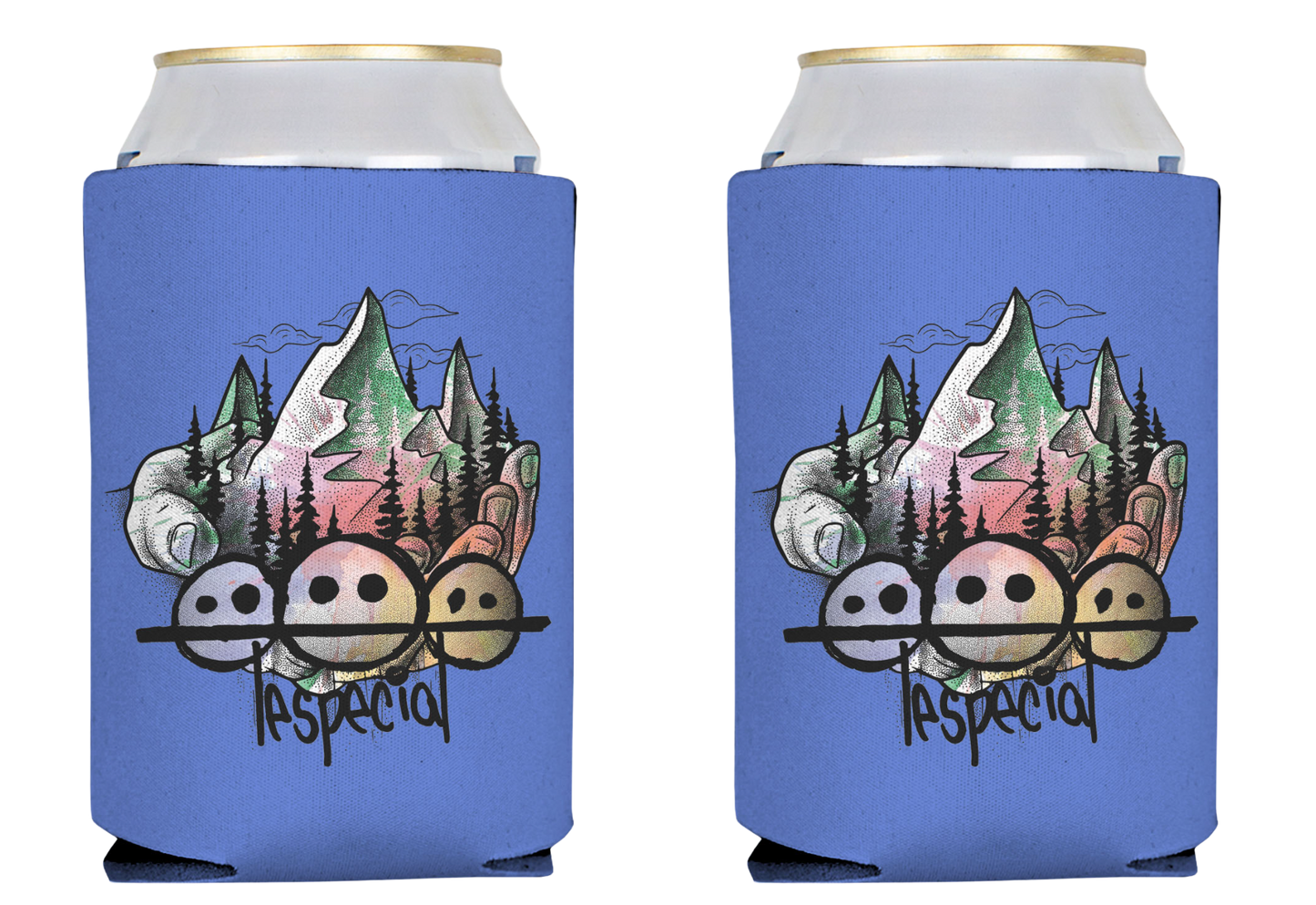 Koozie - Tri-Face Mountain (Green or Blue)